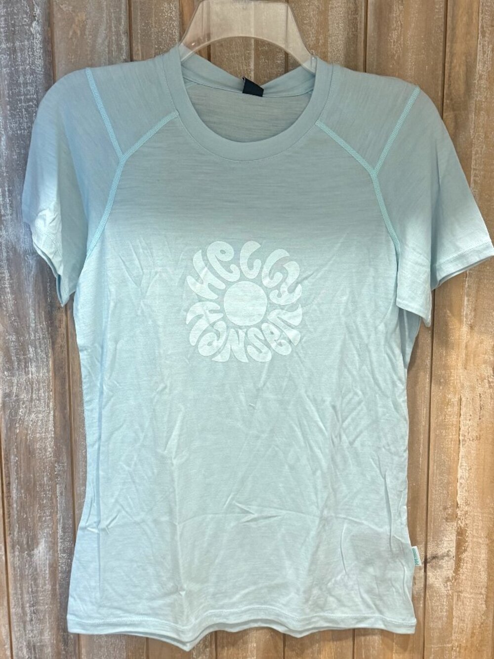 Helly Hansen Durawool Graphic T-Shirt Women's Medium Short Sleeve Blue New